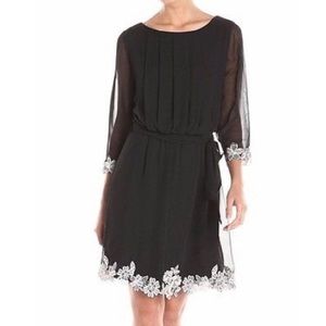 Jessica Simpson black chiffon dress
